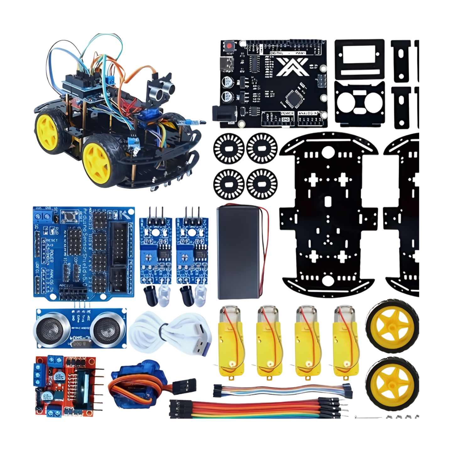 4W Ultrasonic Robot Car