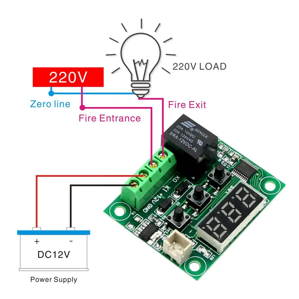 W1209 Digital 12V Temp Controller