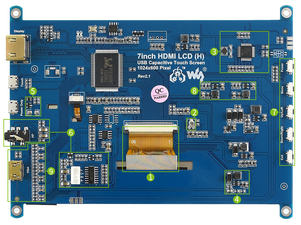 Waveshare 7 Inch OLED Touch Screen
