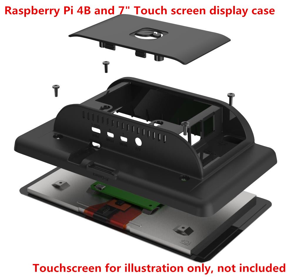 Raspberry 4B Official 7 Inch Display Case
