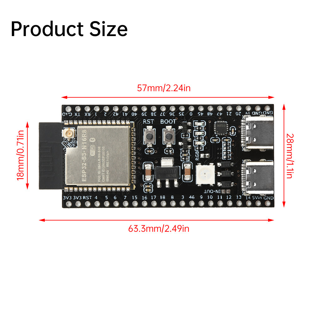 لوحة تطوير ESP32-S3
