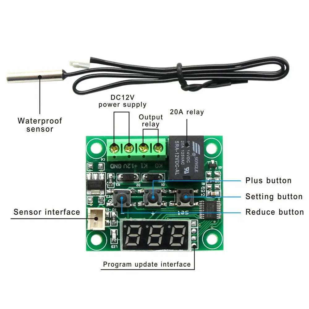 W1209 Digital 12V Temp Controller